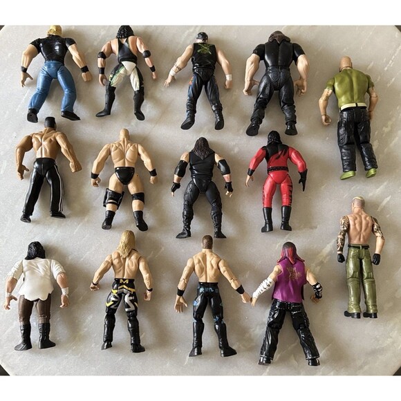 Lot WWE WWF Wrestling Action Figures Triple H+  Superstars Jakks Mattel Bundle - Picture 6 of 9